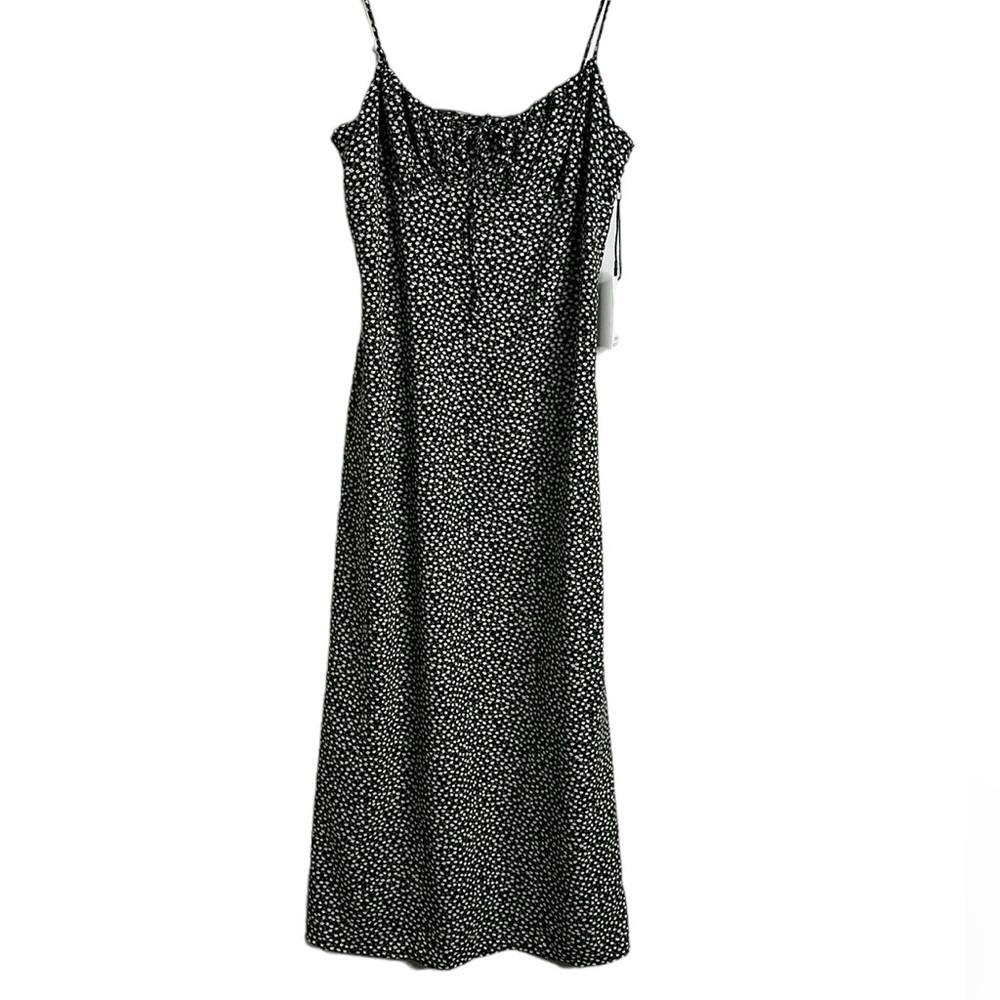 Things between black floral midi dress size medium new boho
